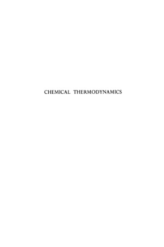 Chemical Thermodynamics