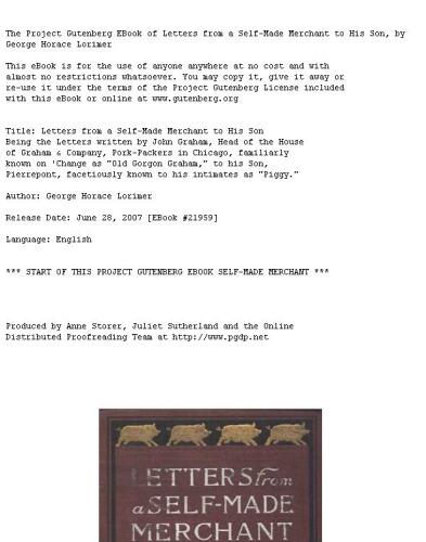 Letters from a Self-Made Merchant to His Son