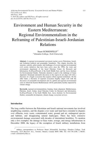 Achieving Environmental Security: Ecosystem Services and Human Welfare