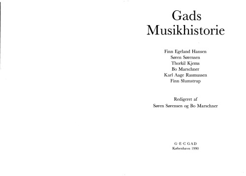 Gads Musikhistorie