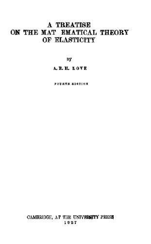 Математическая теория упругости