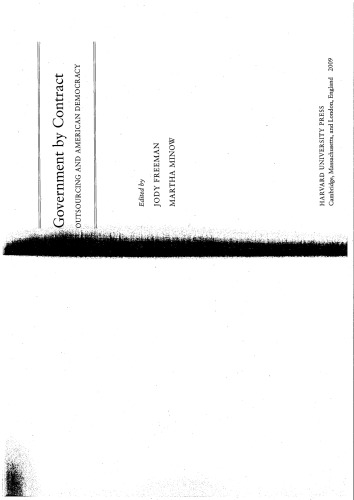Government by Contract: Outsourcing and American Democracy