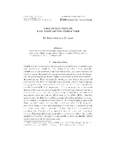 3-manifold Groups and Nonpositive Curvature