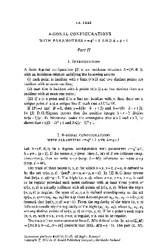 4-Gonal configurations with parameters r=q2+1 and k=q+1