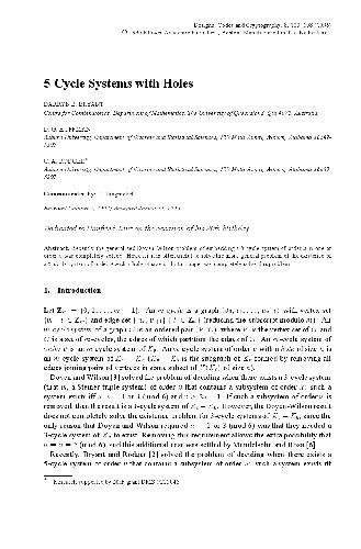 5-Cycle Systems with Holes