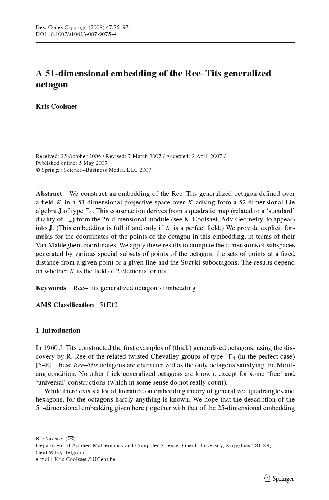 A 51-dimensional embedding of the ReeTits generalized octagon
