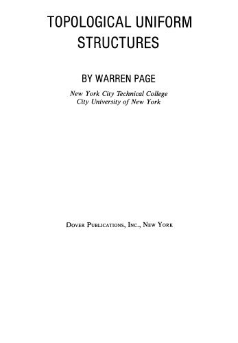 Topological Uniform Structures