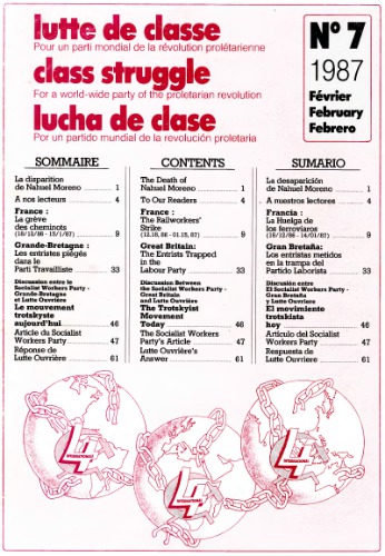 Class Struggle magazine 7, February 1987, Lutte de classe