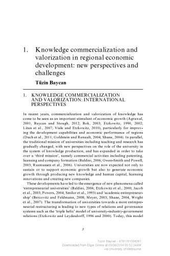 Knowledge Commercialization And Valorization In Regional Economic Development