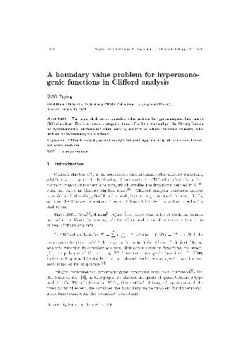 A Boundary Value Problem for Hypermon Genic Functions in Clifford Analysis