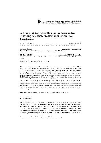 A Branch & Cut Algorithm for the Asymmetric Traveling Salesman Problem with Precedence Constraints