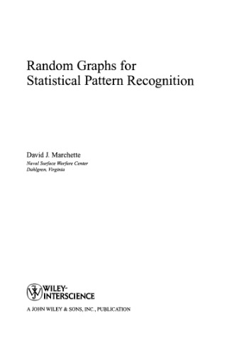 Random graphs for statistical pattern recognition
