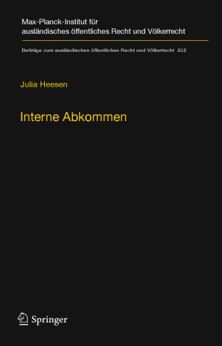 Interne Abkommen: Völkerrechtliche Verträge zwischen den Mitgliedstaaten der Europäischen Union