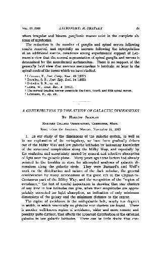 A Contribution to the Study of Galactic Dimensions