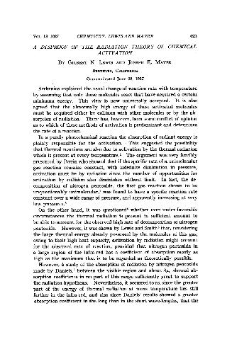 A Disproof of the Radiation Theory of Chemical Activation