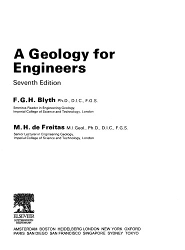 Geology for Engineers, Seventh Edition