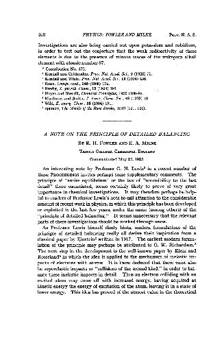 A Note on the Principle of Detailed Balancing