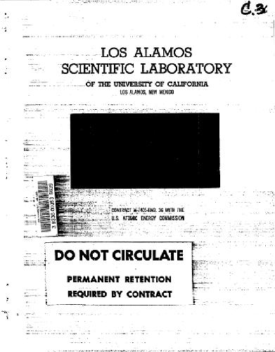 Taylor Instability: Appendixes to Report LA-1862