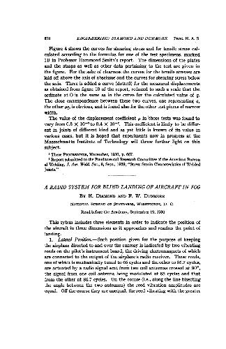 A Radio System for Blind Landing of Aircraft in Fog