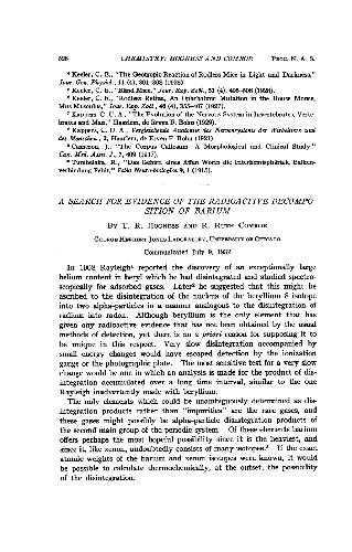 A Search for Evidence of the Radioactive Decomposition of Barium