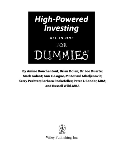 High-Powered Investing All-In-One For Dummies