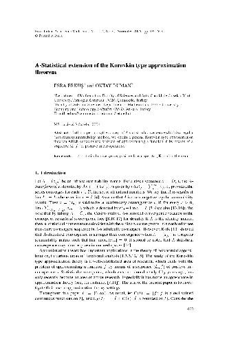 A -Statistical extension of the Korovkin type approximation theorem