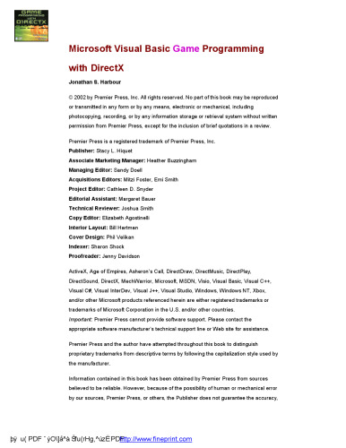 Visual Basic Game Programming with DirectX
