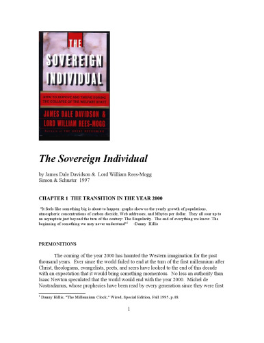 The sovereign individual : how to survive and thrive during the collapse of the welfare state