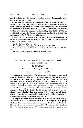 Adiabatic Expansion in Case of Vanishing Increments II
