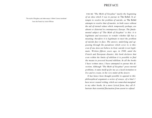 The myth of Sisyphus, and other essays