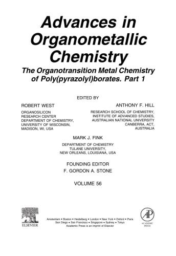 The Organotransition Metal Chemistry of Poly(pyrazolyl)borates. Part 1
