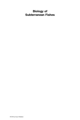 Biology of Subterranean Fishes