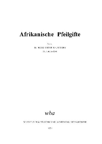 Afrikanische Pfeilgifte