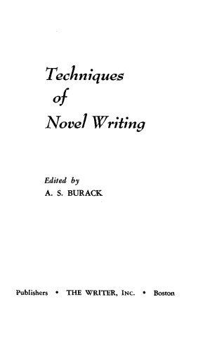 Techniques of novel writing