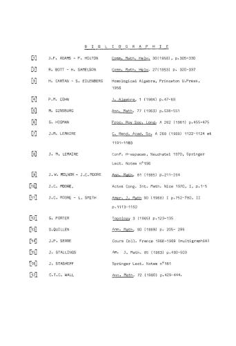 Algebres Connexes Et Homologie Des Espaces De Lacets