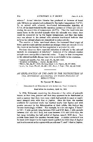 An Explanation of the Gaps in the Distribution of the Asteroids According to Their Periods of Revolution