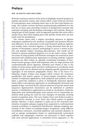 Amino acids, peptides and proteins. Volume 39