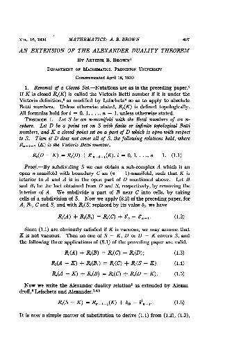 An extension of Alexander duality theorem