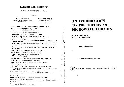 Introduction to the Theory of Microwave Circuits
