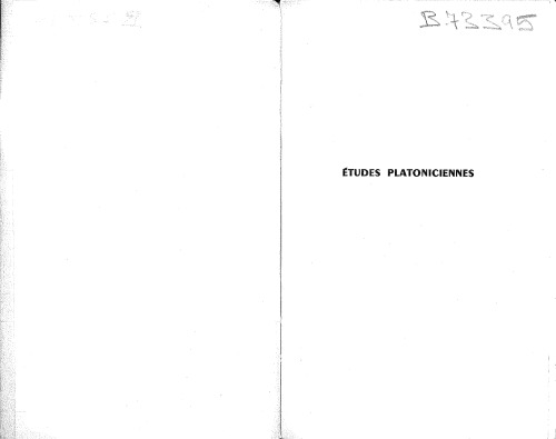Études platoniciennes