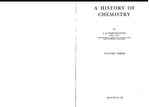 A History of Chemistry