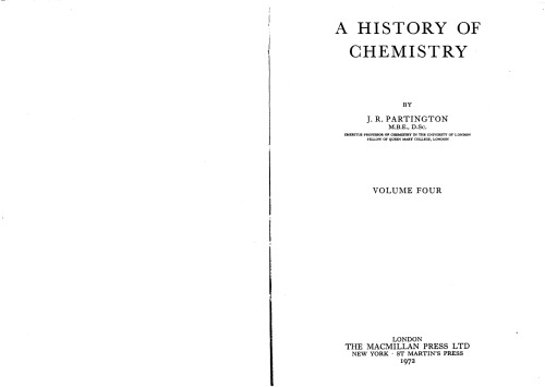 A History of Chemistry
