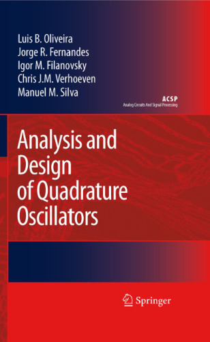 Analysis And Design Of Quadrature Oscillators