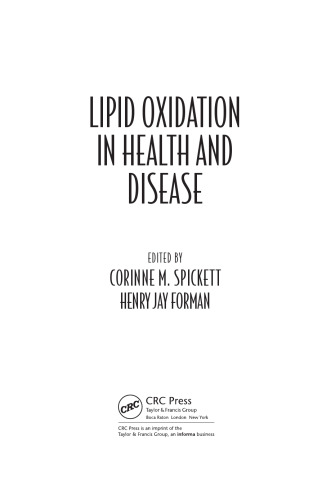 Lipid Oxidation in Health and Disease