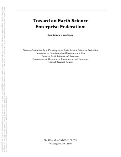 Toward an Earth Science Enterprise Federation: Results from a Workshop
