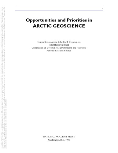 Opportunities and Priorities in Arctic Geoscience