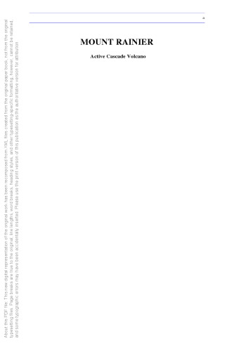 Mount Rainier: Active Cascade Volcano