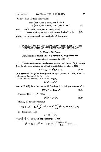 Applications of an Expansion Theorem to the Development of the Disturbing Function