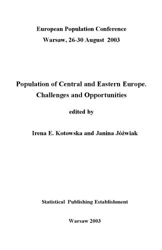 Population of Central and Eastern Europe : challenges and opportunities