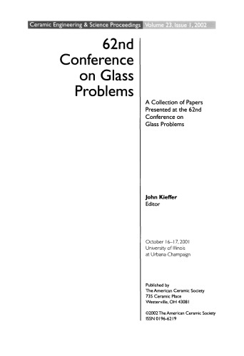 62nd Conference on Glass Problems